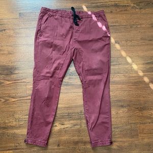 Bullhead Maroon Joggers Skinny